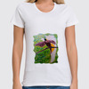Заказать женскую футболку в Москве. Футболка классическая Райская птица от veatim@yandex.ru - готовые дизайны и нанесение принтов.