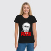 Заказать женскую футболку в Москве. Футболка классическая Putin от Leichenwagen - готовые дизайны и нанесение принтов.