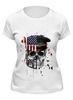 Заказать женскую футболку в Москве. Футболка классическая Америка от ksusalvation - готовые дизайны и нанесение принтов.