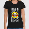 Заказать женскую футболку в Москве. Футболка классическая Guns N' Roses от Leichenwagen - готовые дизайны и нанесение принтов.