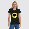 Заказать женскую футболку в Москве. Футболка классическая Чёрная кошка  от T-shirt print  - готовые дизайны и нанесение принтов.