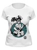 Заказать женскую футболку в Москве. Футболка классическая Пиратка от cinstudio@mail.ru - готовые дизайны и нанесение принтов.