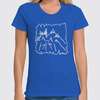 Заказать женскую футболку в Москве. Футболка классическая Cat and Mountains от oneredfoxstore@gmail.com - готовые дизайны и нанесение принтов.
