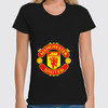 Заказать женскую футболку в Москве. Футболка классическая Manchester United от margo23 - готовые дизайны и нанесение принтов.