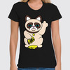 Заказать женскую футболку в Москве. Футболка классическая Grumpy cat от Amerikanka - готовые дизайны и нанесение принтов.