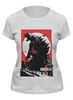 Заказать женскую футболку в Москве. Футболка классическая Godzilla gray от KinoArt - готовые дизайны и нанесение принтов.