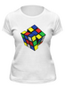 Заказать женскую футболку в Москве. Футболка классическая Кубик рубика  от Vinli.shop  - готовые дизайны и нанесение принтов.