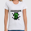 Заказать женскую футболку в Москве. Футболка классическая Minecraft  от торгаш - готовые дизайны и нанесение принтов.