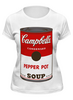 Заказать женскую футболку в Москве. Футболка классическая Campbell's Soup (Энди Уорхол) от coolmag - готовые дизайны и нанесение принтов.