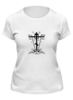 Заказать женскую футболку в Москве. Футболка классическая Голгофский крест от Пересвет - готовые дизайны и нанесение принтов.