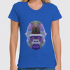 Заказать женскую футболку в Москве. Футболка классическая Полигональная горилла от oldman - готовые дизайны и нанесение принтов.