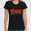 Заказать женскую футболку в Москве. Футболка классическая Ronnie James Dio от Leichenwagen - готовые дизайны и нанесение принтов.