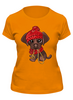 Заказать женскую футболку в Москве. Футболка классическая Песик от T-shirt print  - готовые дизайны и нанесение принтов.