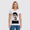 Заказать женскую футболку в Москве. Футболка классическая Audrey Hepburn от avagardner - готовые дизайны и нанесение принтов.
