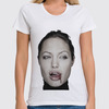 Заказать женскую футболку в Москве. Футболка классическая Angelina Jolie от Антон Величко - готовые дизайны и нанесение принтов.