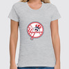 Заказать женскую футболку в Москве. Футболка классическая Нью-Йорк Янкиз / New York Yankees от KinoArt - готовые дизайны и нанесение принтов.