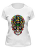 Заказать женскую футболку в Москве. Футболка классическая череп от DenTen - готовые дизайны и нанесение принтов.