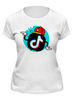 Заказать женскую футболку в Москве. Футболка классическая Tik Tok(тик ток)  от T-shirt print  - готовые дизайны и нанесение принтов.