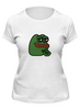 Заказать женскую футболку в Москве. Футболка классическая Лягушка от THE_NISE  - готовые дизайны и нанесение принтов.