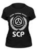 Заказать женскую футболку в Москве. Футболка классическая SCP Foundation от geekbox - готовые дизайны и нанесение принтов.