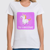 Заказать женскую футболку в Москве. Футболка классическая Unicorn - I'M AWESOME от sekator - готовые дизайны и нанесение принтов.
