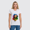 Заказать женскую футболку в Москве. Футболка классическая Bob Marley от print_not_dead - готовые дизайны и нанесение принтов.