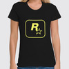 Заказать женскую футболку в Москве. Футболка классическая Rockstar Staff T-Shirt от Nalivaev - готовые дизайны и нанесение принтов.