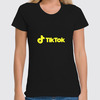 Заказать женскую футболку в Москве. Футболка классическая Tik Tok от THE_NISE  - готовые дизайны и нанесение принтов.