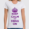 Заказать женскую футболку в Москве. Футболка классическая Keep calm от Sergio Happy - готовые дизайны и нанесение принтов.