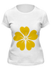 Заказать женскую футболку в Москве. Футболка классическая желтая лилия от nikol - готовые дизайны и нанесение принтов.