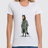 Заказать женскую футболку в Москве. Футболка классическая Конь в пальто от pteropus@mail.ru - готовые дизайны и нанесение принтов.