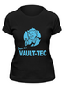 Заказать женскую футболку в Москве. Футболка классическая Fallout Vault-Tec от cherdantcev - готовые дизайны и нанесение принтов.