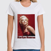 Заказать женскую футболку в Москве. Футболка классическая Marilyn Monroe red от KinoArt - готовые дизайны и нанесение принтов.