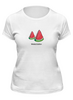 Заказать женскую футболку в Москве. Футболка классическая Watermelon — арбуз от mironcrig@gmail.com - готовые дизайны и нанесение принтов.