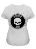 Заказать женскую футболку в Москве. Футболка классическая Willie Skull Gray от Sportster Squad - готовые дизайны и нанесение принтов.