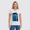 Заказать женскую футболку в Москве. Футболка классическая TARDIS от cherdantcev - готовые дизайны и нанесение принтов.
