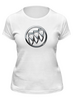 Заказать женскую футболку в Москве. Футболка классическая BUICK от DESIGNER   - готовые дизайны и нанесение принтов.