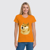 Заказать женскую футболку в Москве. Футболка классическая DOGE DOGE от Jimmy Flash - готовые дизайны и нанесение принтов.