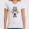 Заказать женскую футболку в Москве. Футболка классическая Собака в образе от balden - готовые дизайны и нанесение принтов.