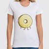 Заказать женскую футболку в Москве. Футболка классическая Пончик (Donut) от coolmag - готовые дизайны и нанесение принтов.
