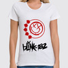 Заказать женскую футболку в Москве. Футболка классическая blink-182 red logo от slider - готовые дизайны и нанесение принтов.