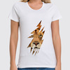 Заказать женскую футболку в Москве. Футболка классическая Лев (Lion) от coolmag - готовые дизайны и нанесение принтов.
