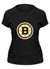 Заказать женскую футболку в Москве. Футболка классическая Boston Bruins / NHL USA от KinoArt - готовые дизайны и нанесение принтов.