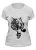 Заказать женскую футболку в Москве. Футболка классическая Tiger от YellowCloverShop - готовые дизайны и нанесение принтов.