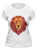 Заказать женскую футболку в Москве. Футболка классическая Лев (Lion) от trugift - готовые дизайны и нанесение принтов.