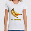 Заказать женскую футболку в Москве. Футболка классическая Go bananas от Виктория  - готовые дизайны и нанесение принтов.