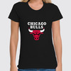 Заказать женскую футболку в Москве. Футболка классическая Чикаго Буллз от Nos  - готовые дизайны и нанесение принтов.