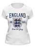 Заказать женскую футболку в Москве. Футболка классическая Сборная Англии от geekbox - готовые дизайны и нанесение принтов.