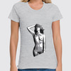 Заказать женскую футболку в Москве. Футболка классическая Kate Moss от Женя Ильин - готовые дизайны и нанесение принтов.