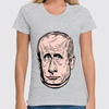 Заказать женскую футболку в Москве. Футболка классическая Путин от denis01001 - готовые дизайны и нанесение принтов.